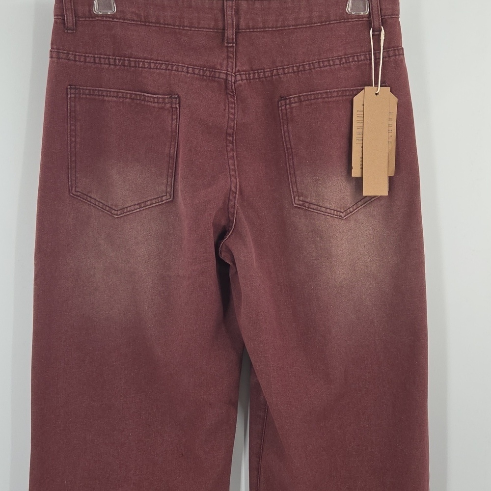 Mens Red Wide Leg Skater Jeans NWT - Picture 13 of 16